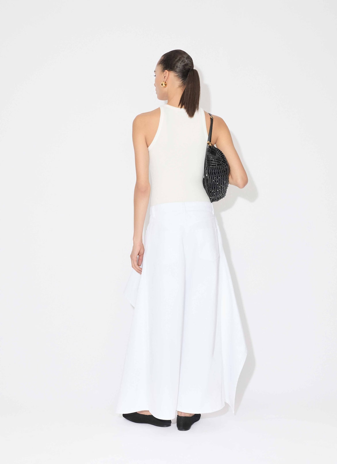 RUFFLE JEANS ALAÏA WHITE RUFFLE JEANS